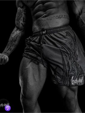 NWT Breathedivinity Skeletal Bodybuilding Mesh Shorts Purgatory Grey size XL